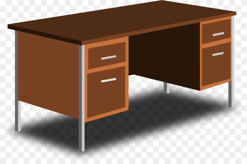 2358x1571 Office Desk Clip Art, Furniture, Table, Mailbox, Computer Sticker PNG