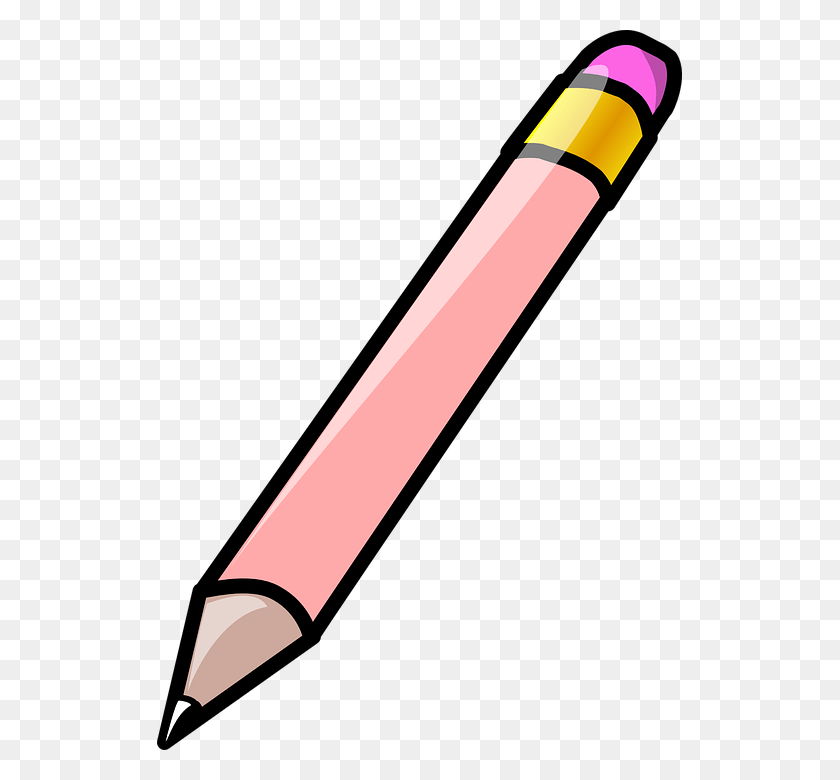 525x720 Офис Бесплатная Векторная Графика На Pixabay Paint Pink Pencil Clipart, Crayon Hd Png Download