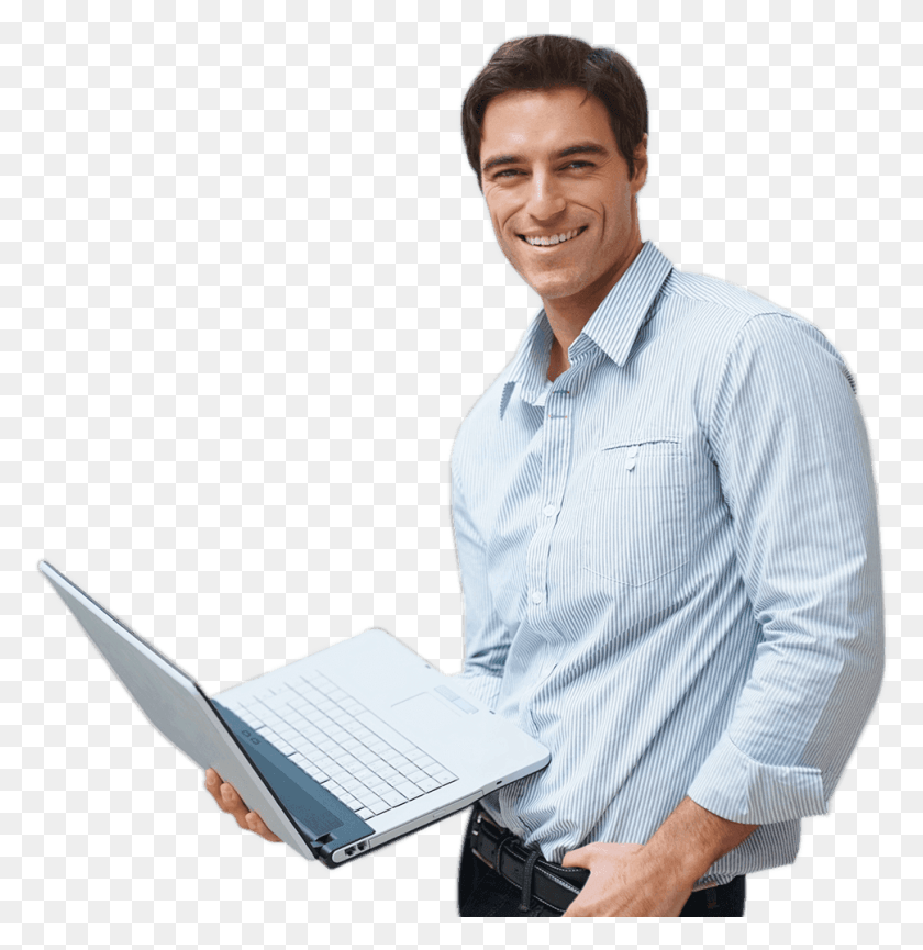 969x1001 Office Man Laptop Service, Pc, Computer, Electronics HD PNG Download