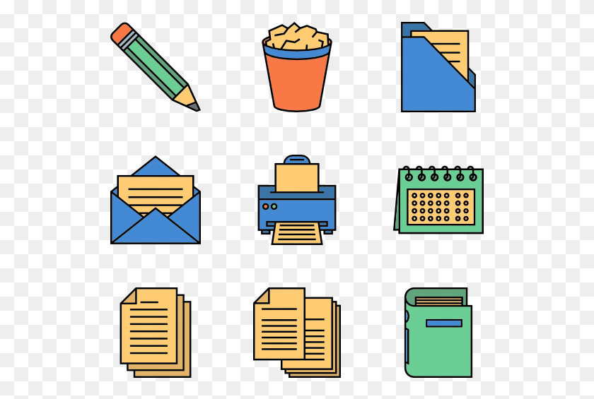 529x505 Office Supplies Office Supplies Icon, Text HD PNG Download