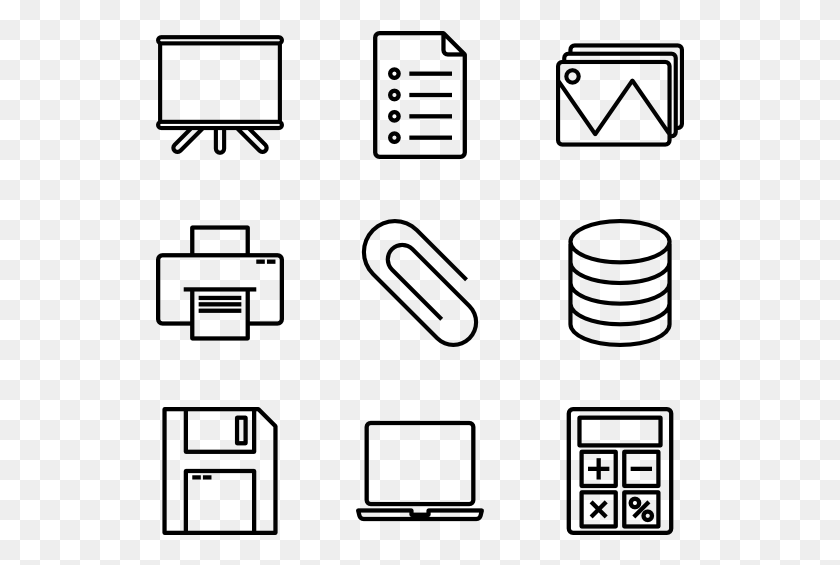529x505 Office Supply Office Supplies Icons, Gray, World Of Warcraft HD PNG Download