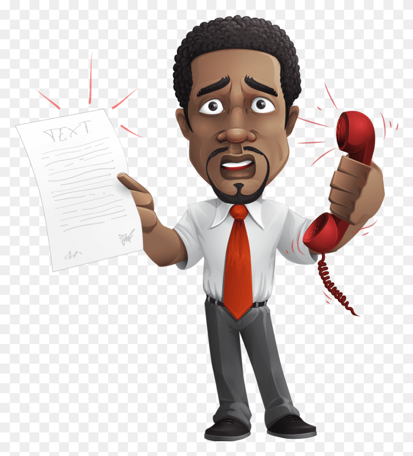 920x1024 Office Worker Clip Art African American Businessman Cartoon, Tie, Accessories, Accessory HD PNG Download