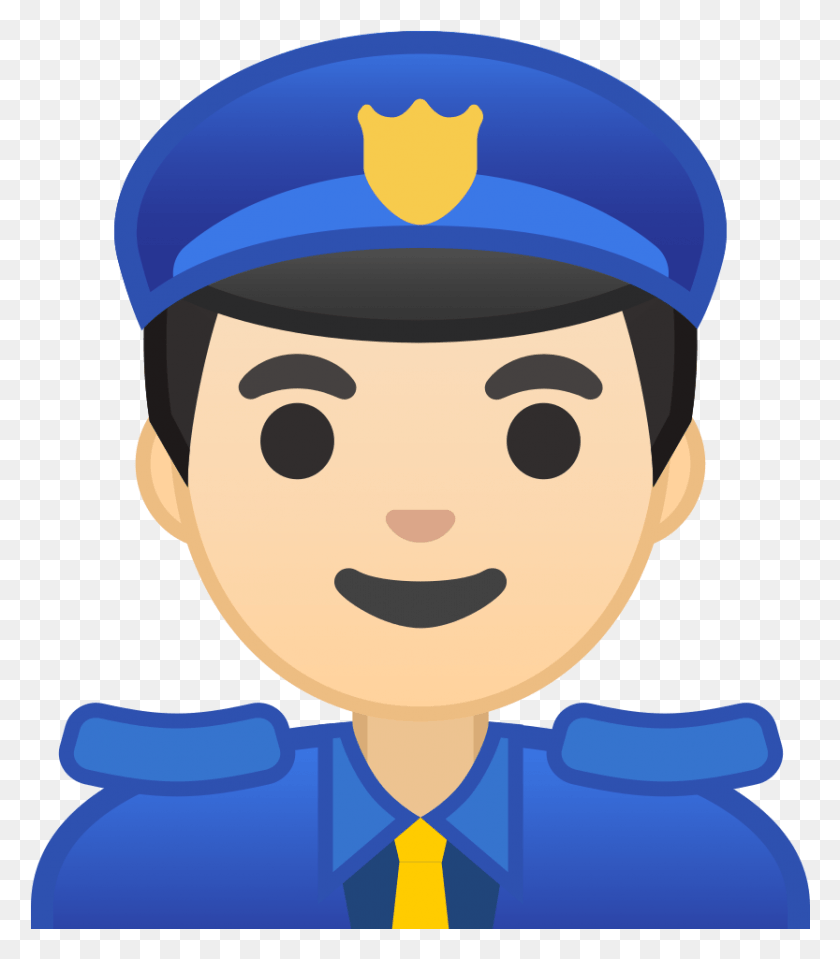 833x961 Officer Transparent Background Police Man Emoji, Graphics HD PNG Download