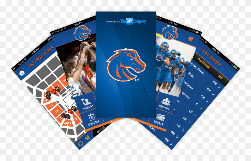 1628x1000 Official Boise State Broncos Gameday App Banner, Person, Human, Poster HD PNG Download