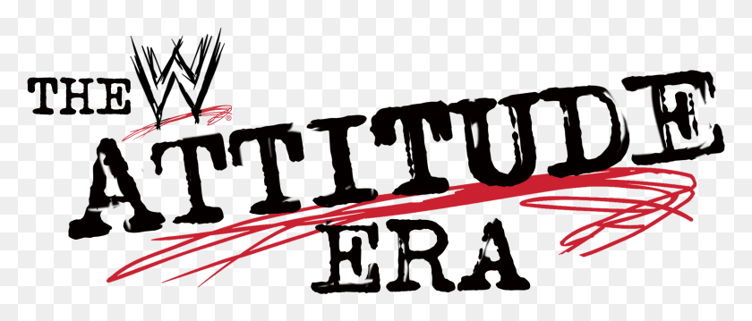 2425x930 Official Guides For Wwe Attitude Era Wwe, Leisure Activities, Text, Arrow HD PNG Download