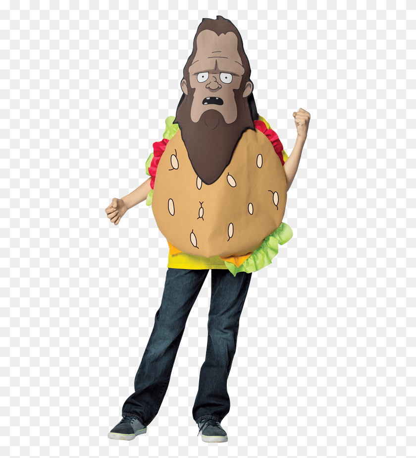 417x864 Official Licensed Bob39s Burgers Teen Beefsquatch Costume Bob39s Burgers Beefsquatch Costume, Person, Human, Accessories HD PNG Download