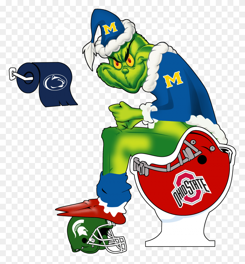 2400x2608 Official The Grinch Toilet Ohio State Buckeyes Michigan, Performer, Elf, Room HD PNG Download