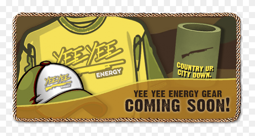 871x437 Official Yee Yee Energy Gear Illustration, Text, Label, Baseball Cap HD PNG Download