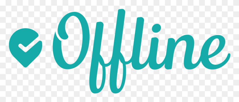 996x381 Offline Logo Textmark Teal Offline Logo, Текст, Word, Почерк Hd Png Скачать