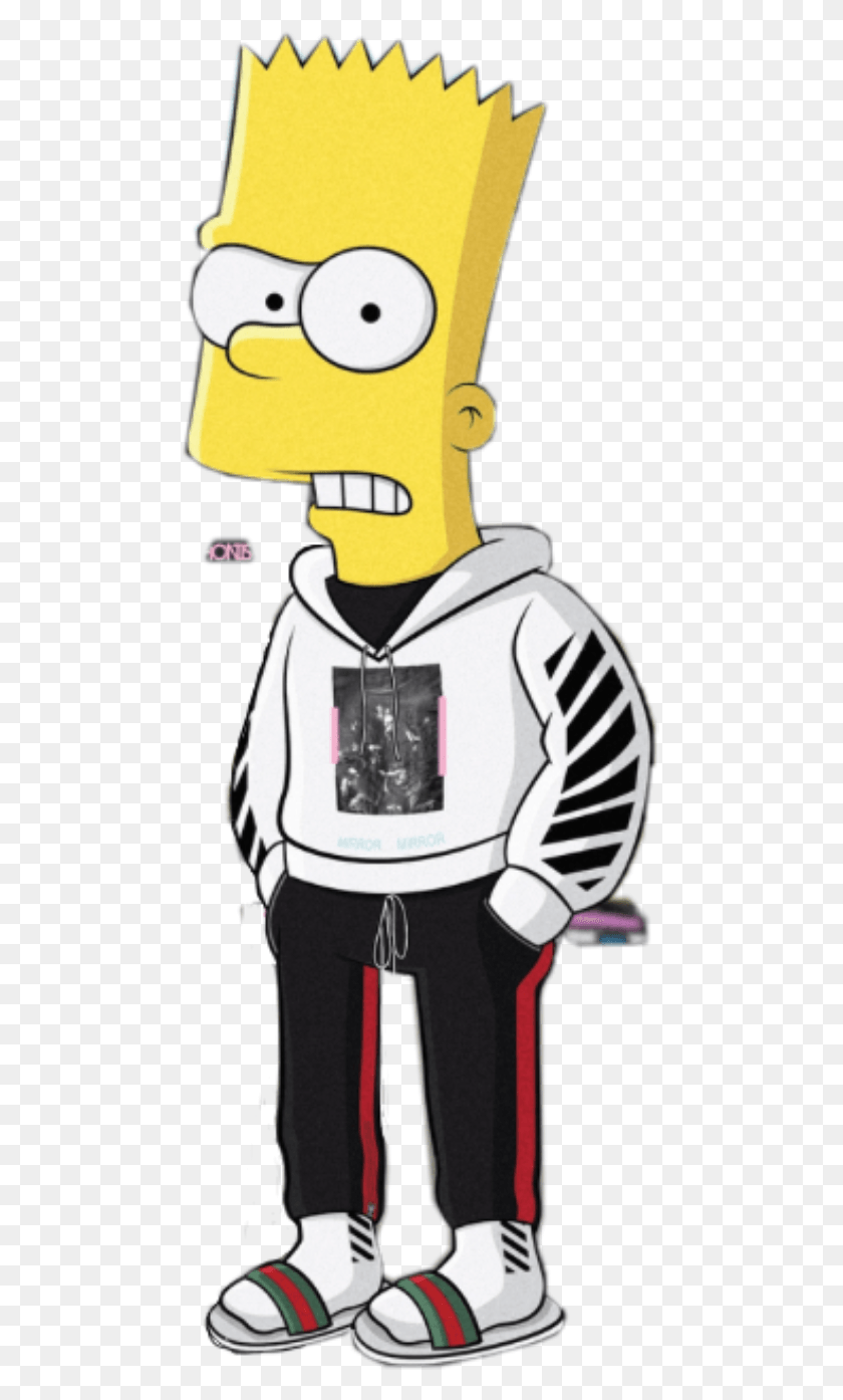 475x1334 Offwhite Gucci Simpson Simpsons Hypebeast Freetoedit Simpsons Hypebeast Off White, Clothing, Apparel, Sweatshirt HD PNG Download