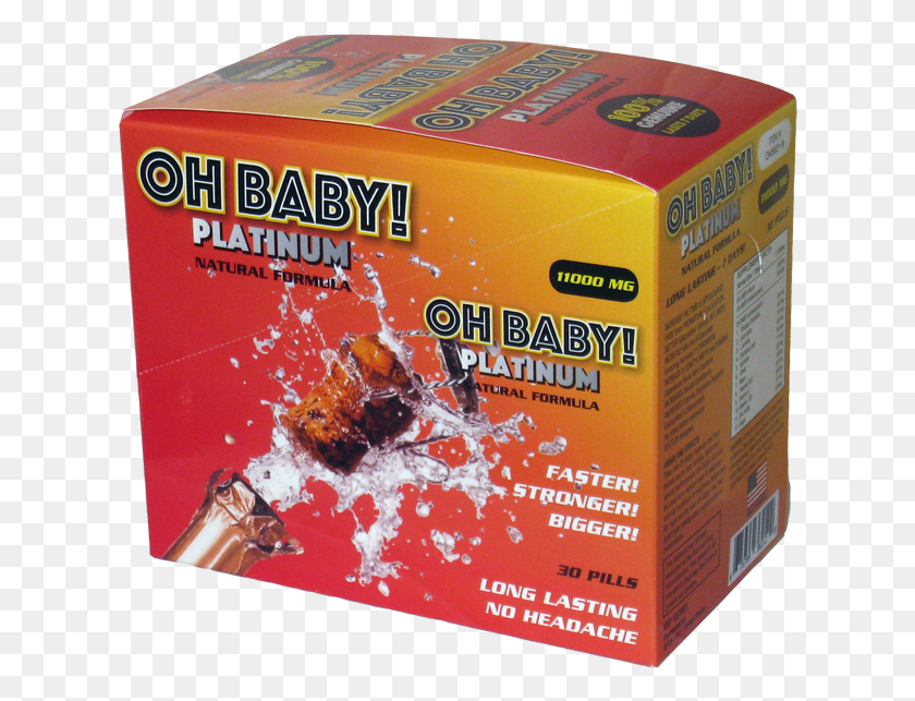 624x583 Oh Baby Platinum Male Enhancement 30 Pills Carton, Cardboard, Box, Honey Bee HD PNG Download
