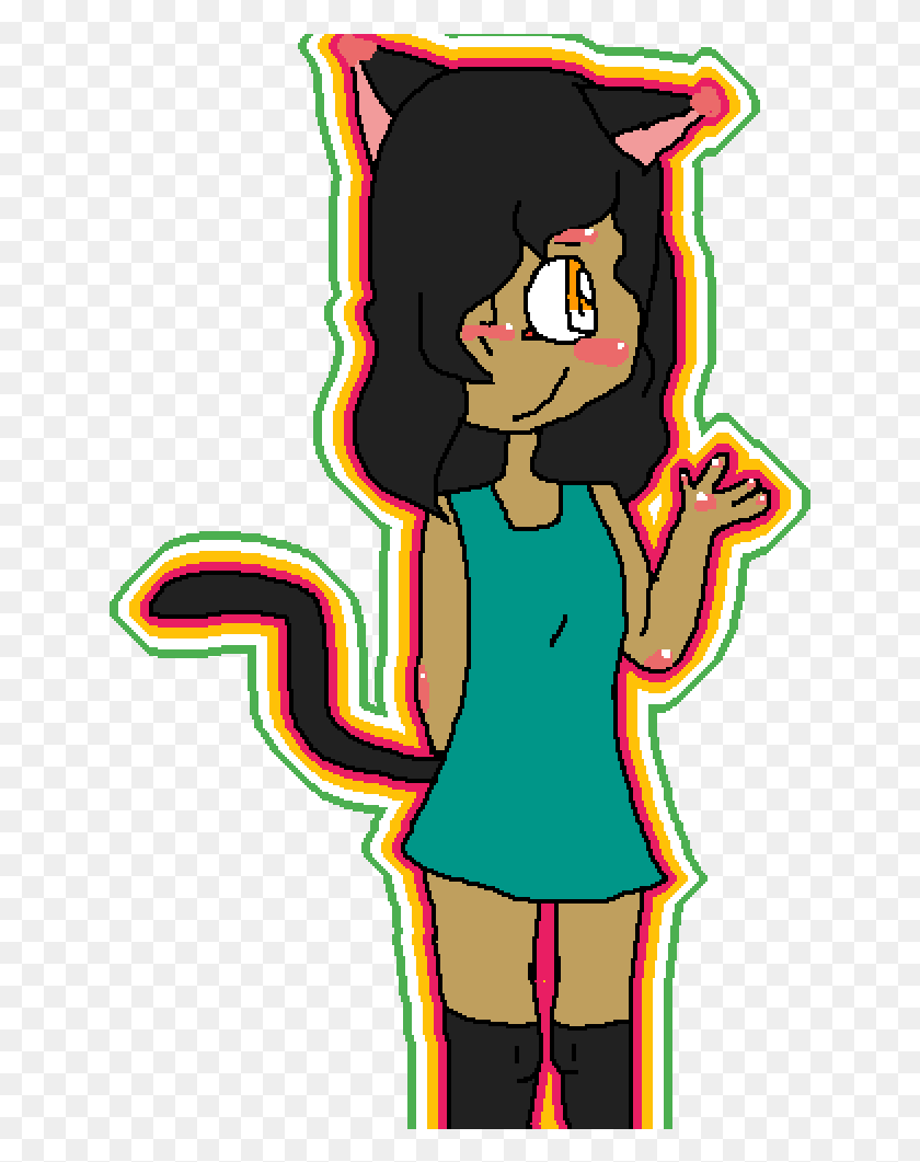 641x1001 Oh Lookie Here I Drew A Alf Human Half Cat Girl Cartoon, Graphics, Poster HD PNG Download