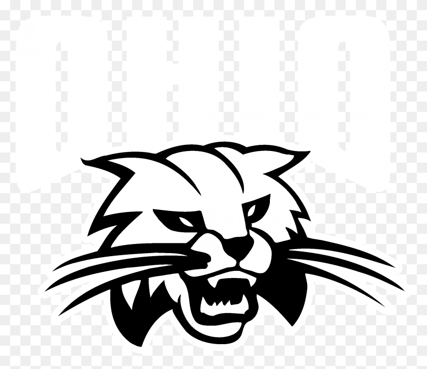 2228x1903 Ohio Bobcats Logo Transparent Vector Freebie Ohio Bobcats Logo, Stencil, Text, Graphics HD PNG Download