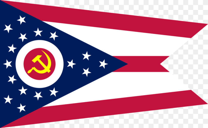 1023x630 Ohio Flag Sticker PNG