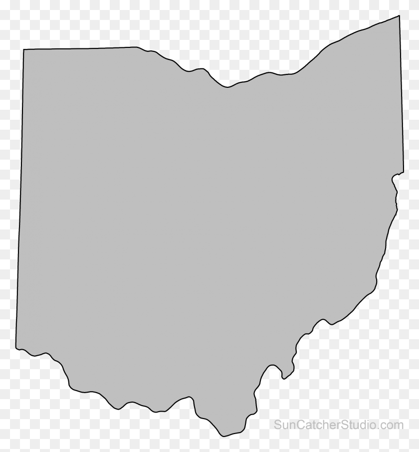 1841x1999 Ohio Outline Clip Art Pattern Printable Downloadable Outline Ohio State, Pillow, Cushion HD PNG Download