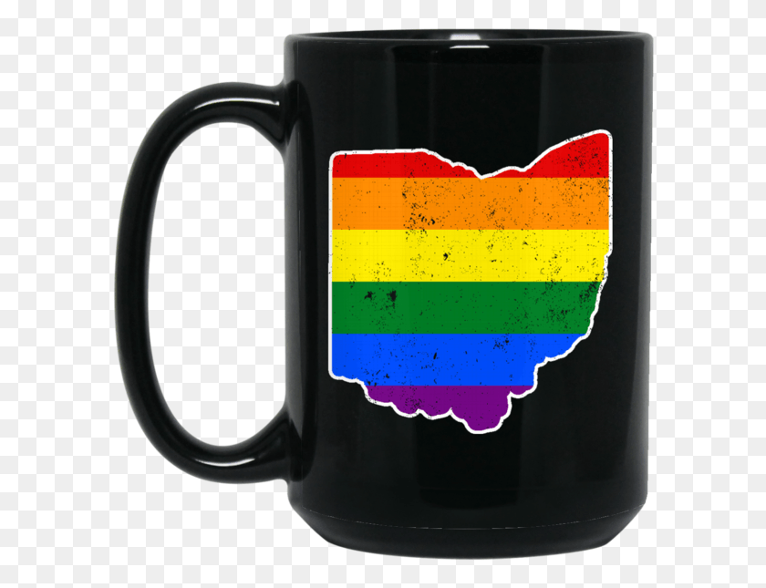 594x585 Ohio Rainbow Flag Lgbt Community Pride Lgbt Shirts Mug, Coffee Cup, Cup, Stein HD PNG Download