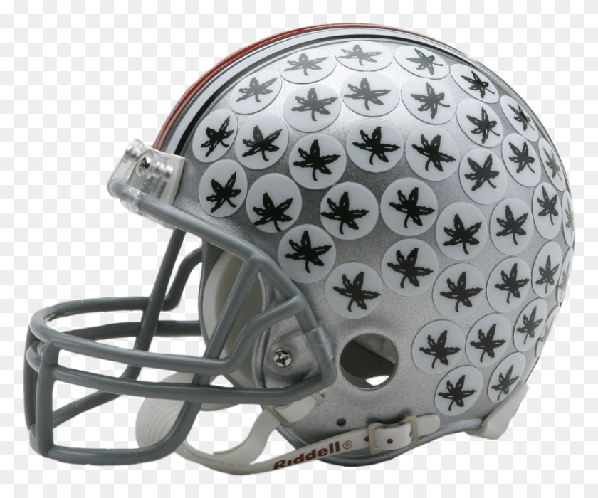 842x691 Ohio State Buckeyes Ncaa Mini Football Helmet Stickers On Ohio State Helmets, Clothing, Apparel, Helmet HD PNG Download