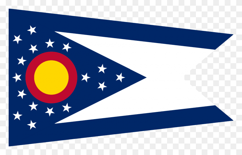 1280x788 Descargar Png / Bandera Del Estado De Ohio, 2017, Símbolo, Símbolo De La Estrella, Bandera Estadounidense Hd Png