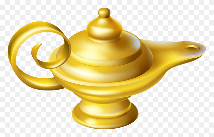 1600x980 Oil Lamp Clipart Chirag Lmpara De Aladino, Gold, Pottery, Teapot HD PNG Download
