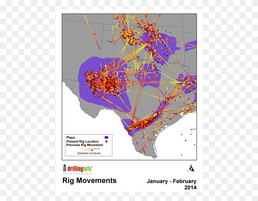 Oil Rigs In Texas Map, Plot, Diagram, Atlas HD PNG Download