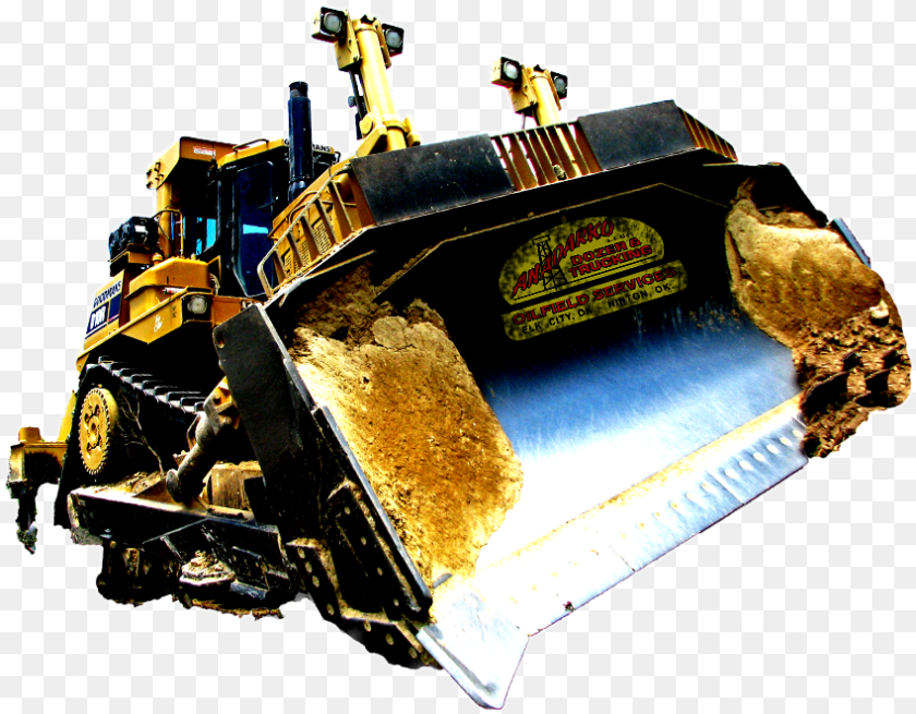 Oilfield Services Machine, Bulldozer Sticker PNG