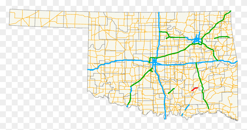 3182x1569 Ok 131 Path Карта Оклахомы Шоссе Cimarron Turnpike, Участок, Человек, Hd Png Скачать