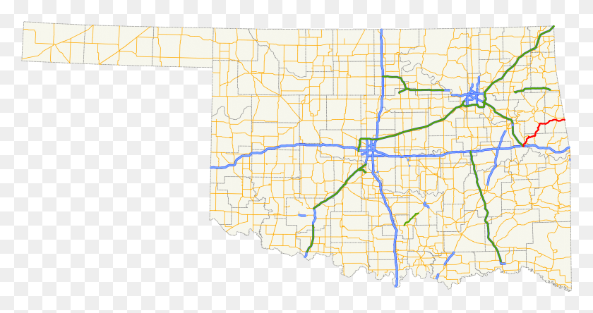 3192x1572 Ok 94 Path Oklahoma, Plot, Map, Diagram HD PNG Download