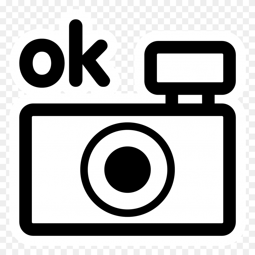 2351x2351 Ok Clipart Test Camera Clipart Black And White, Electronics, Digital Camera, Gas Pump HD PNG Download