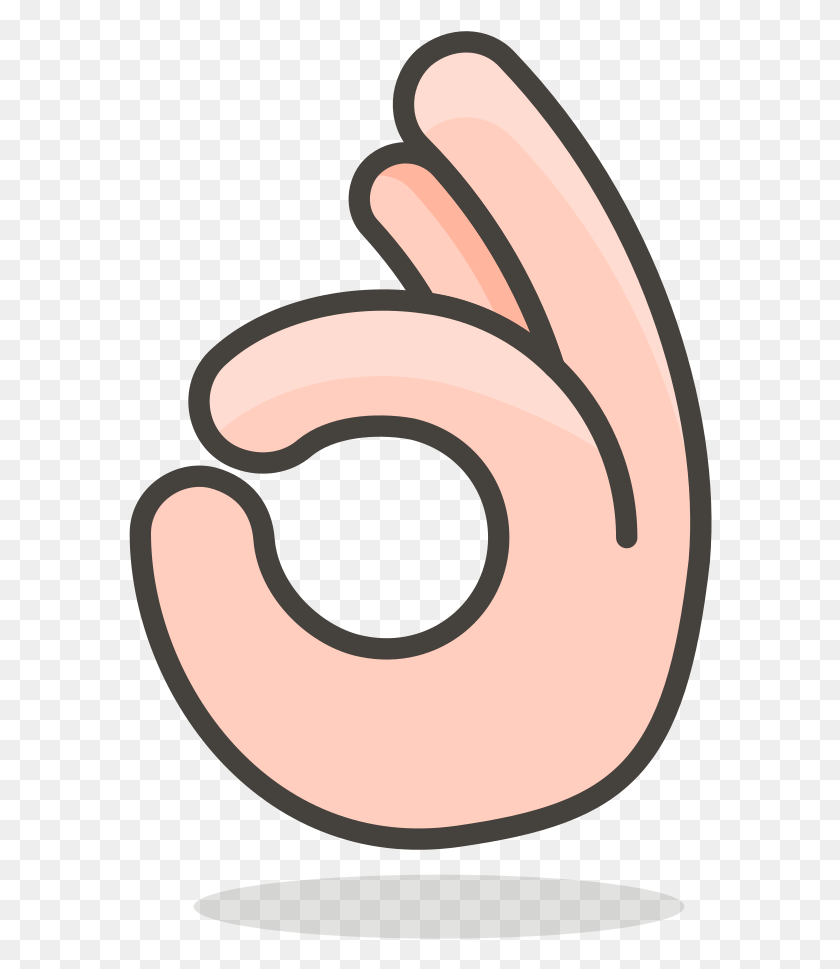 584x909 Ok Hand Icon, Ear, Mouth, Lip HD PNG Download