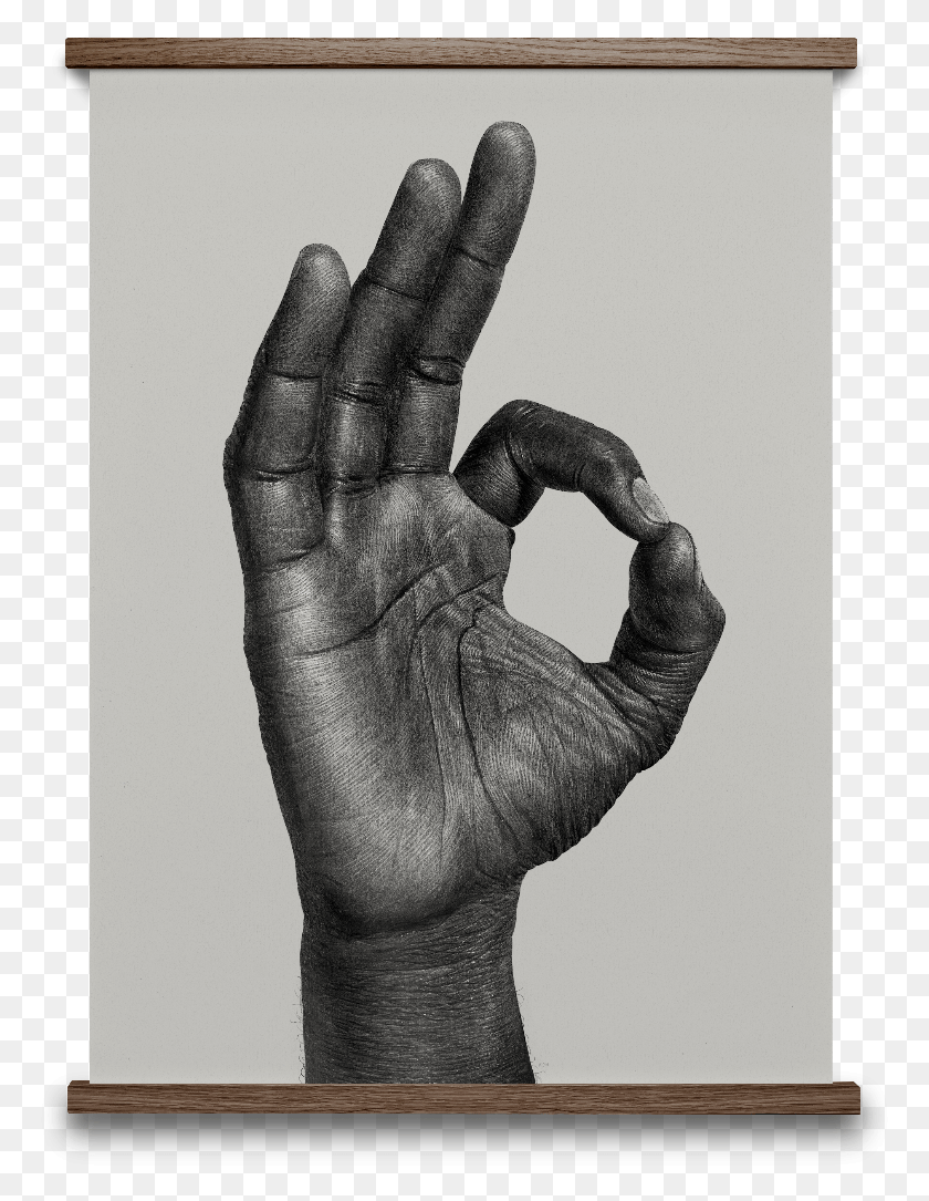773x1025 Ok Hand Illustration Realistic Ok Hand Drawing, Finger, Person, Human HD PNG Download