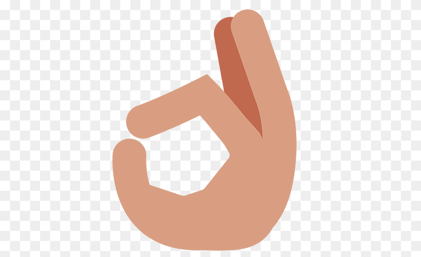 512x512 Ok Hand Sign Emoji For Facebook Email Sms Id Emoji, Body Part, Finger, Person, Text Clipart PNG