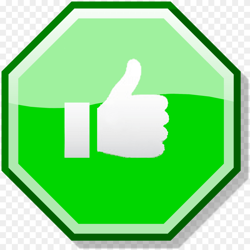 2000x2000 Ok X Nuvola Green Alternate, Sign, Symbol, Road Sign, Stopsign Transparent PNG