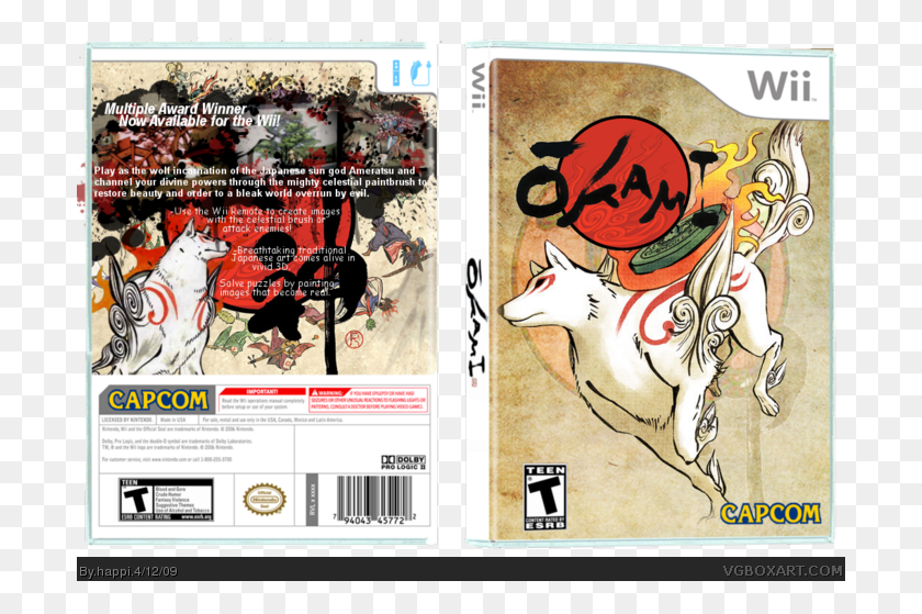 700x499 Okami Box Art Cover Wii Cover, Текст, Лошадь, Млекопитающее Hd Png Скачать
