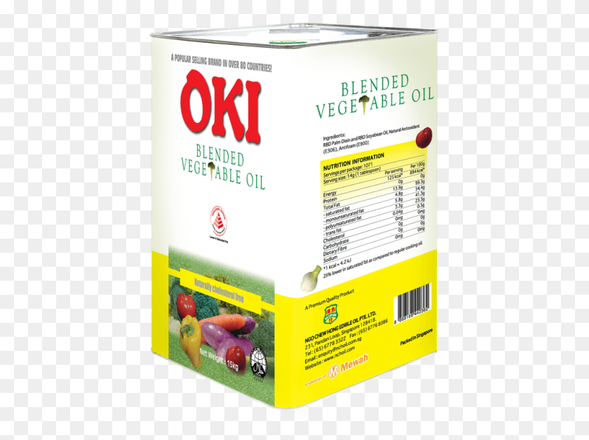 415x567 Oki Blended Vegetable Oil Box, Flyer, Poster, Paper HD PNG Download