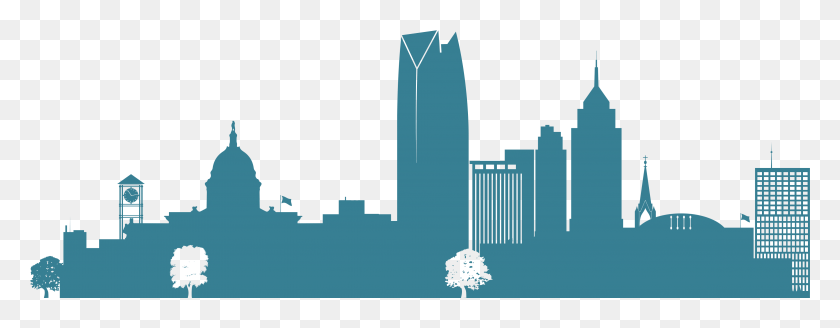 3884x1338 Oklahoma City Skyline, Architecture, Building, Tower HD PNG Download