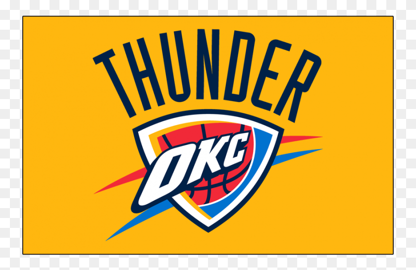 751x485 Oklahoma City Thunder Logos Iron On Stickers And Peel Off Oklahoma Thunder Logo, Symbol, Trademark, Text HD PNG Download
