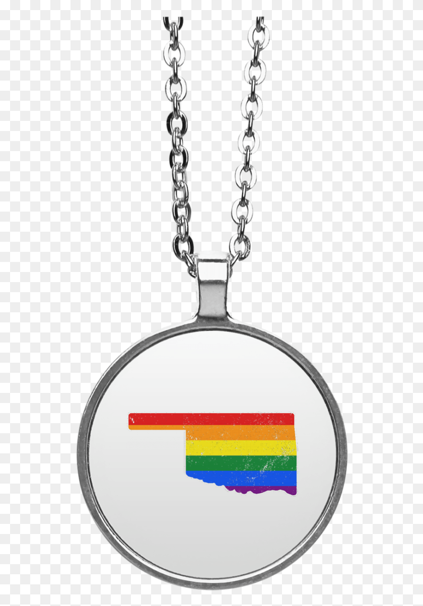 542x1143 Oklahoma Rainbow Flag Lgbt Community Pride Lgbt Shirts Necklace, Pendant, Symbol, Locket HD PNG Download
