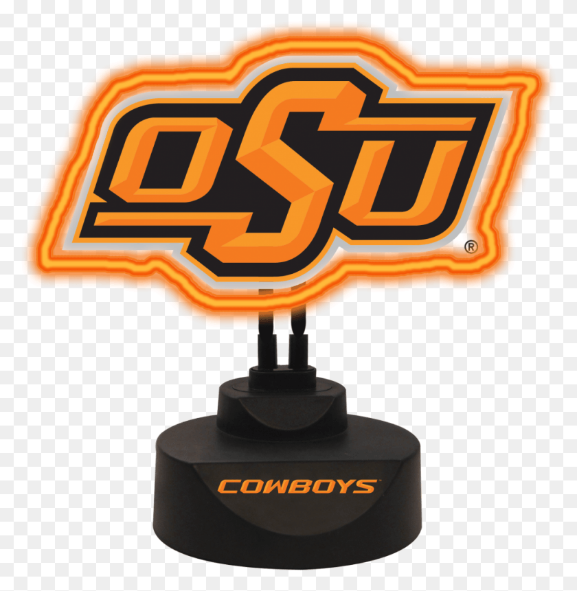 965x992 Oklahoma State Cowboys Team Logo Neon Oklahoma State University, Light, Ketchup, Food HD PNG Download