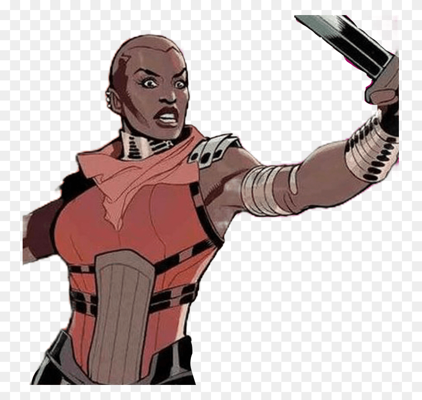 749x736 Okoye Sticker Illustration, Person, Human, Duel HD PNG Download