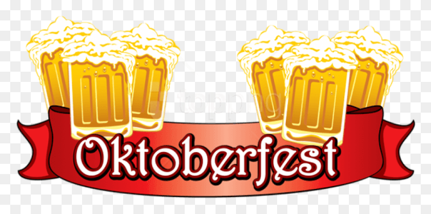 814x374 Oktoberfest Red Banner With Beers Images Banner De Oktoberfest, Food, Birthday Cake, Cake HD PNG Download