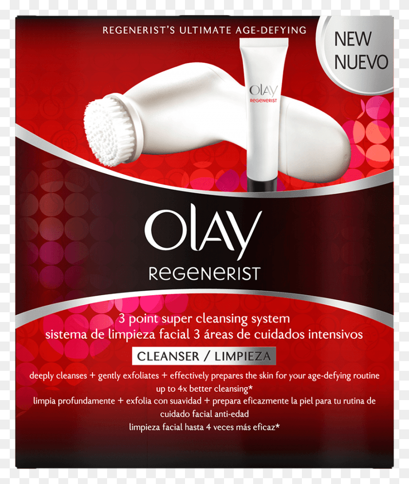 858x1026 Olay Regenerist 3 Point Super Cleansing Kit Olay Regenerist Cleansing Device Kit, Advertisement, Poster, Flyer HD PNG Download