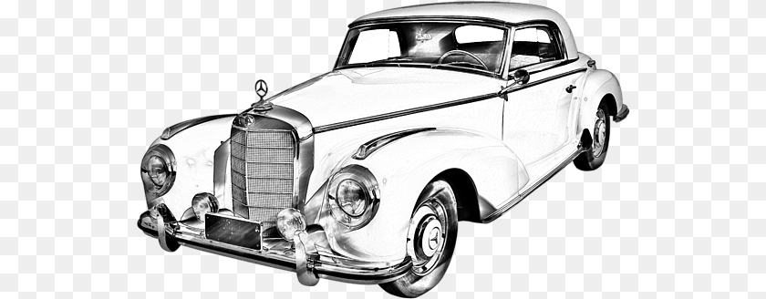 542x328 Old Cars Mercedes Drawing Of Luxury Car, Transportation, Vehicle, Antique Car, Hot Rod PNG