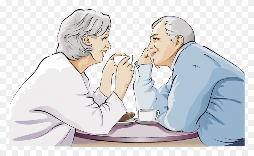 1055x622 Old Couple Old Man And Woman, Person, Human, Dating HD PNG Download
