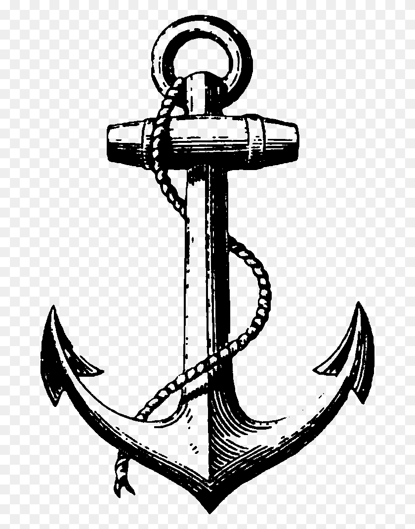 676x1010 Old Drawing Anchor Anchor Clip Art, Gray, World Of Warcraft HD PNG Download