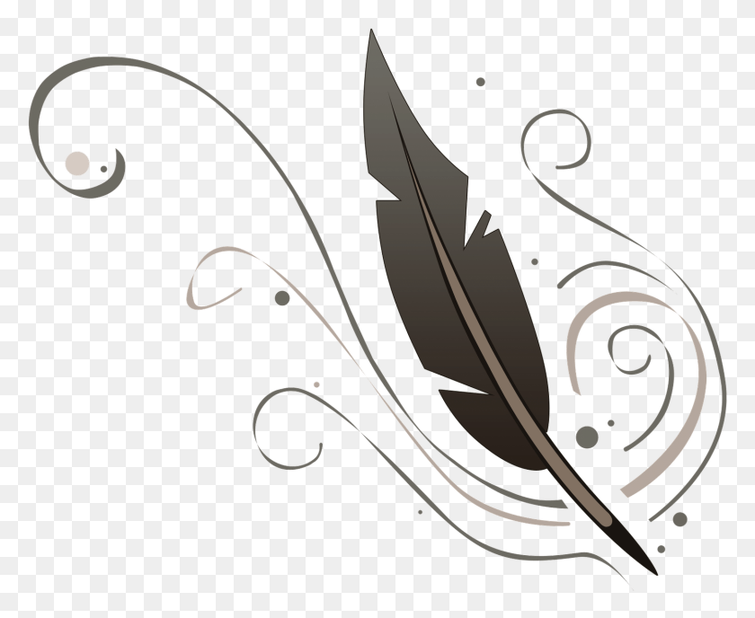 1501x1209 Old Fashioned Feather Pen Tattoo But Make The Feather Plumas De Escribir Animadas, Graphics, Floral Design Descargar Hd Png