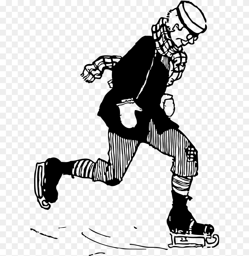 639x863 Old Fashioned Skater Svg Clip Arts Man Skate Cartoon Black And White, Gray Clipart PNG