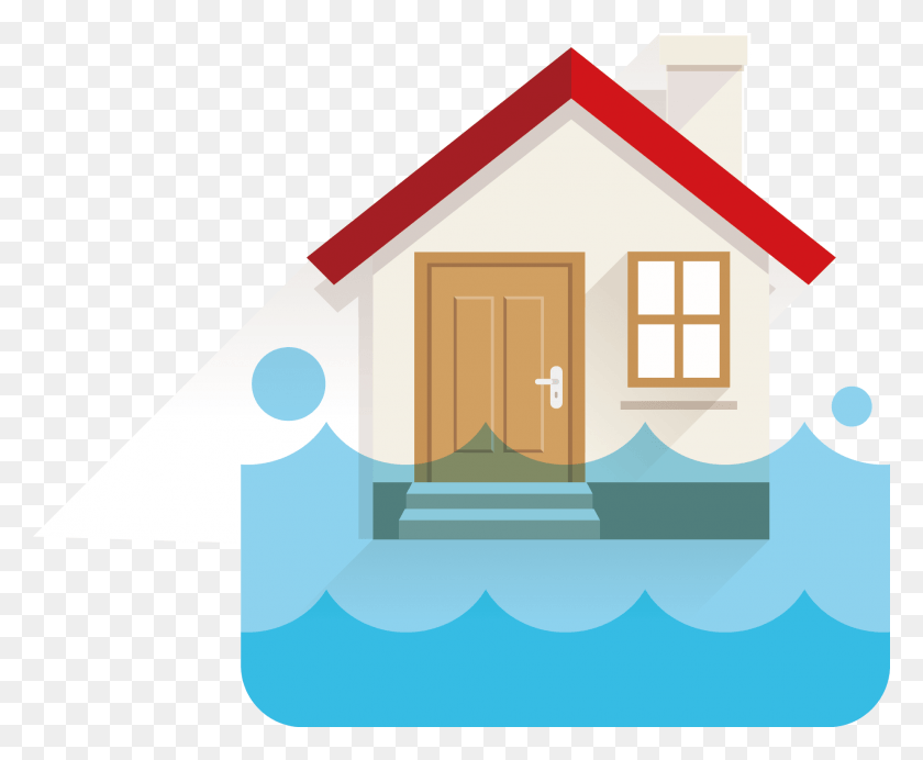1850x1500 Old House Clipart Damaged House Imsurance Claim Caused From Saturated Ground, Housing, Building, Cabin HD PNG Download