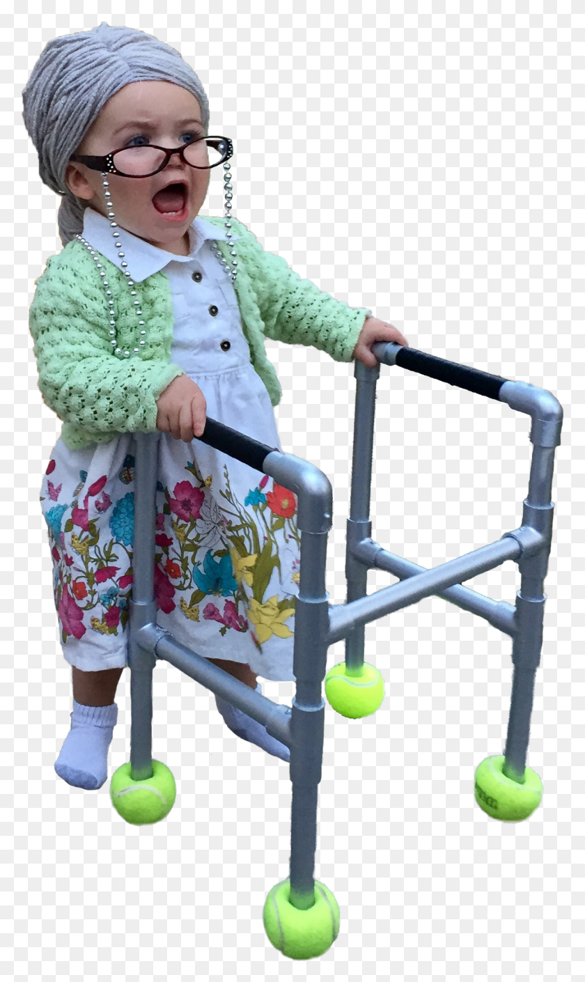 1204x2085 Old Lady With A Walker Old Lady In A Walker, Clothing, Apparel, Person HD PNG Download