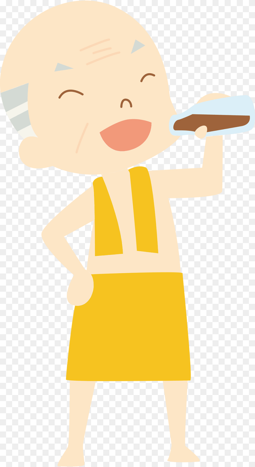 Old Man Drinking Coffee Milk Clipart, Baby, Person, Face, Head PNG