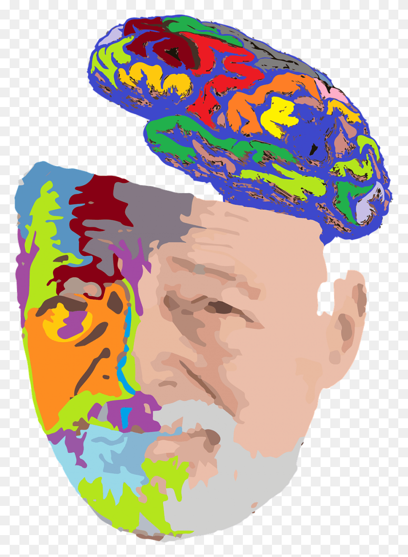 920x1280 Портрет Старика Мозг Изображение Шизофрения Прозрачный, Голова, Графика Hd Png Скачать